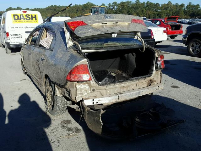 1HGFA16557L115266 - 2007 HONDA CIVIC LX GOLD photo 3