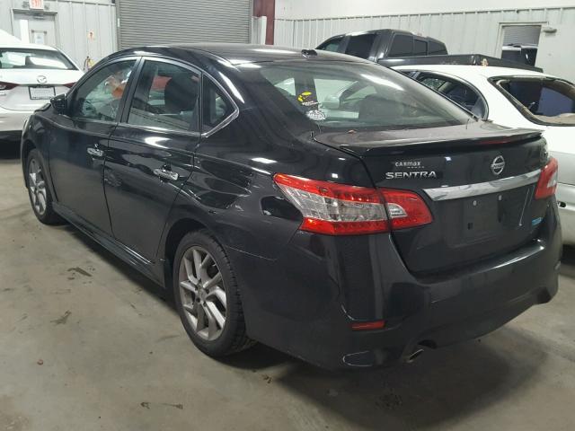 3N1AB7AP7DL768668 - 2013 NISSAN SENTRA S BLACK photo 3