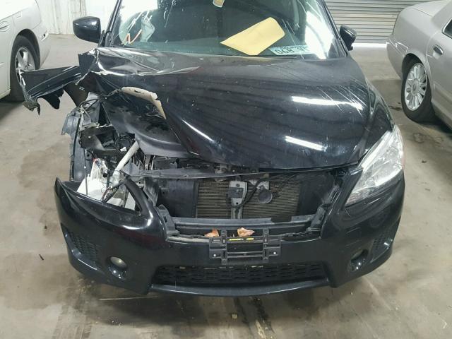 3N1AB7AP7DL768668 - 2013 NISSAN SENTRA S BLACK photo 7