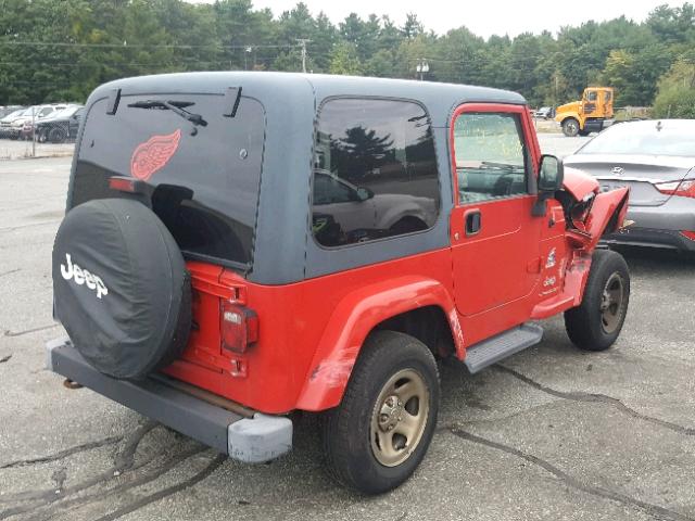 1J4FA39S43P359726 - 2003 JEEP WRANGLER C RED photo 4