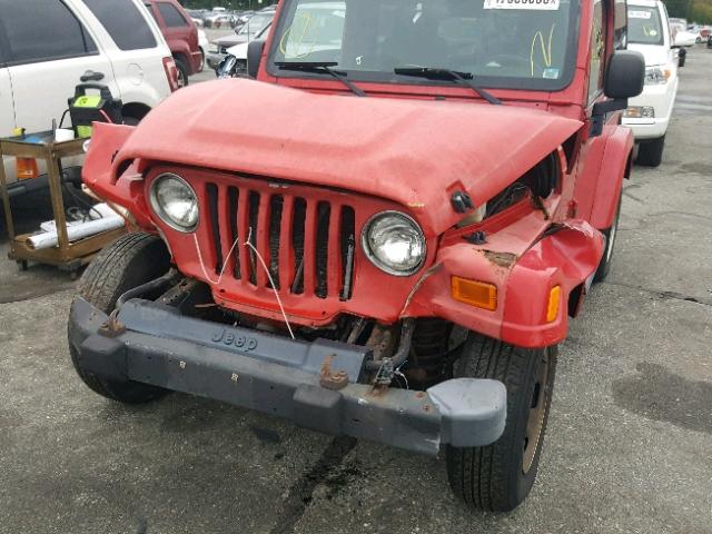 1J4FA39S43P359726 - 2003 JEEP WRANGLER C RED photo 9