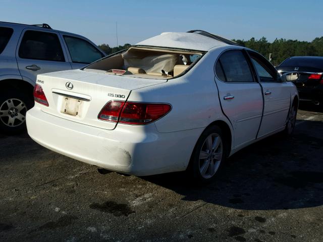 JTHBA30G955133577 - 2005 LEXUS ES 330 WHITE photo 4