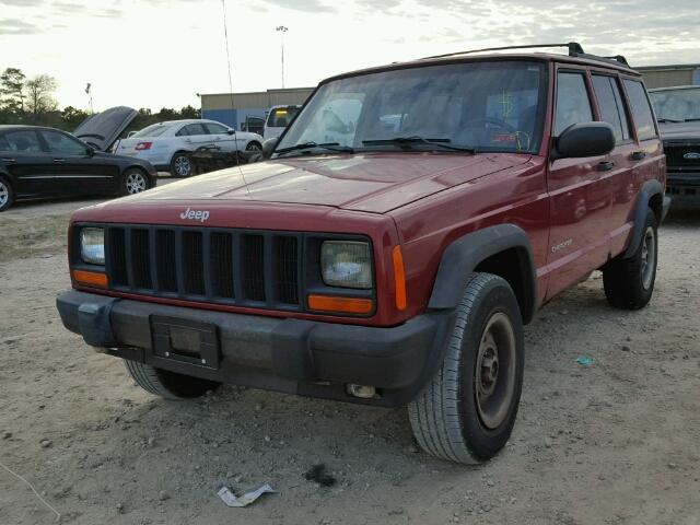 1J4FF28S9XL599560 - 1999 JEEP CHEROKEE S RED photo 2