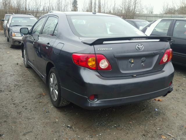 2T1BU4EE4AC323046 - 2010 TOYOTA COROLLA BA GRAY photo 3