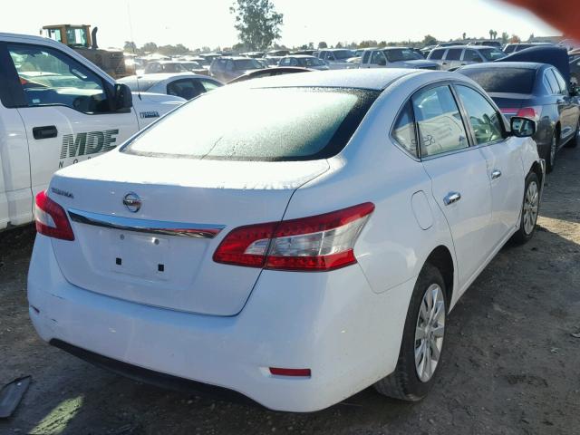 3N1AB7APXFY364723 - 2015 NISSAN SENTRA S WHITE photo 4