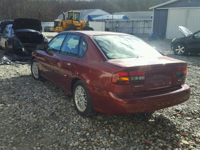 4S3BE625147211047 - 2004 SUBARU LEGACY L S RED photo 3