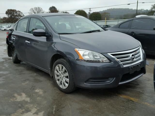 3N1AB7AP0EY301905 - 2014 NISSAN SENTRA S GRAY photo 1