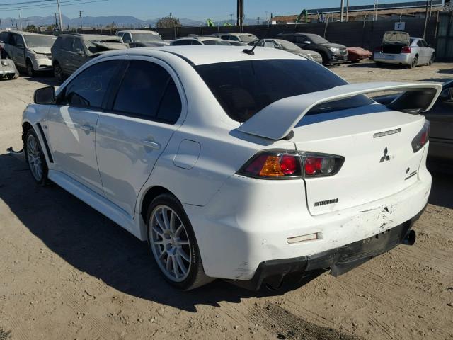 JA32W8FV9EU010856 - 2014 MITSUBISHI LANCER EVO WHITE photo 3