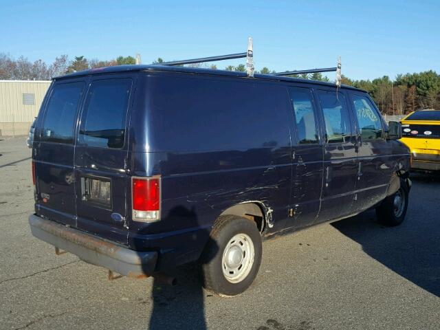 1FTRE14W24HA22490 - 2004 FORD ECONOLINE BLUE photo 4