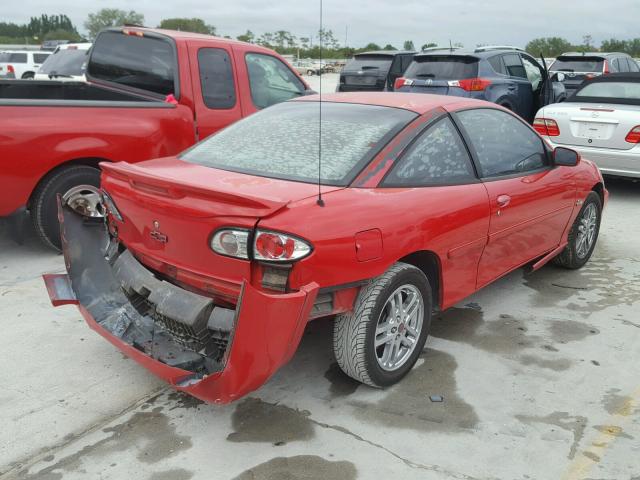 1G1JH12F527308272 - 2002 CHEVROLET CAVALIER L RED photo 4