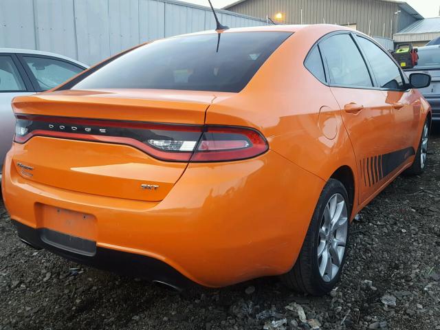 1C3CDFBA1DD288608 - 2013 DODGE DART SXT ORANGE photo 4