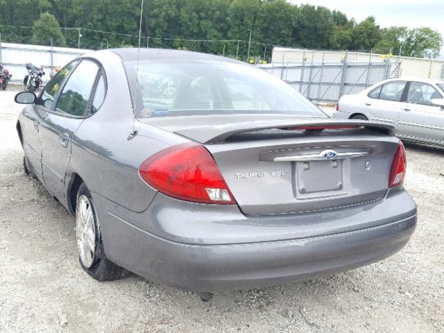 1FAHP56S22A102343 - 2002 FORD TAURUS SEL GRAY photo 3