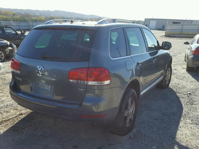 WVGZE77L27D007600 - 2007 VOLKSWAGEN TOUAREG V6 GREEN photo 4