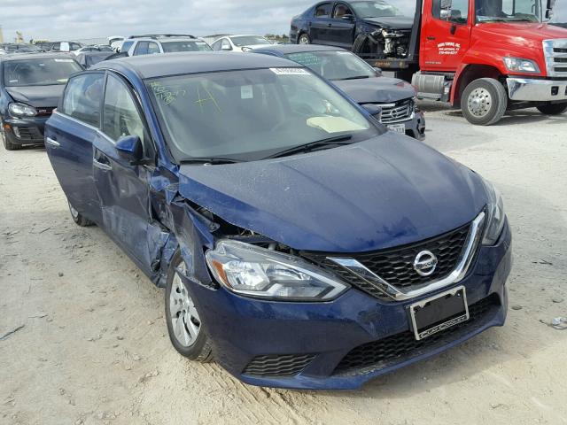 3N1AB7AP6HY305266 - 2017 NISSAN SENTRA S BLUE photo 1