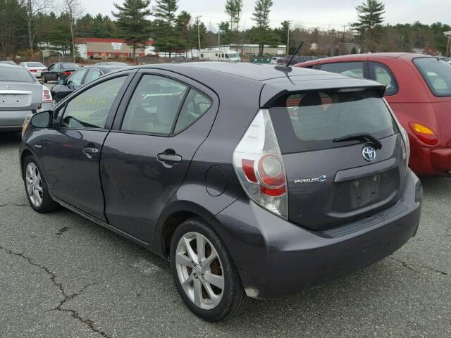 JTDKDTB38C1002342 - 2012 TOYOTA PRIUS C GRAY photo 3