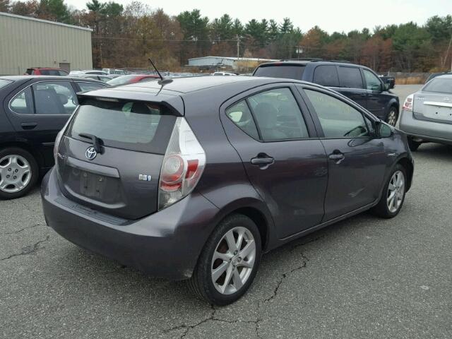 JTDKDTB38C1002342 - 2012 TOYOTA PRIUS C GRAY photo 4