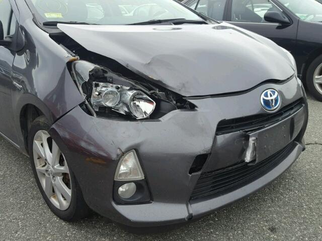 JTDKDTB38C1002342 - 2012 TOYOTA PRIUS C GRAY photo 9