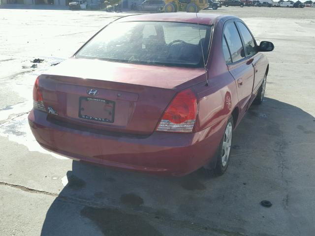 KMHDN46D95U044305 - 2005 HYUNDAI ELANTRA GL MAROON photo 4