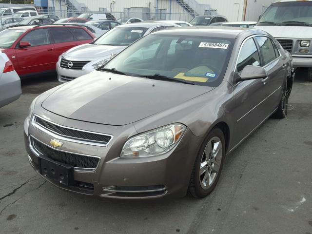 1G1ZC5EB5AF235488 - 2010 CHEVROLET MALIBU 1LT BROWN photo 2