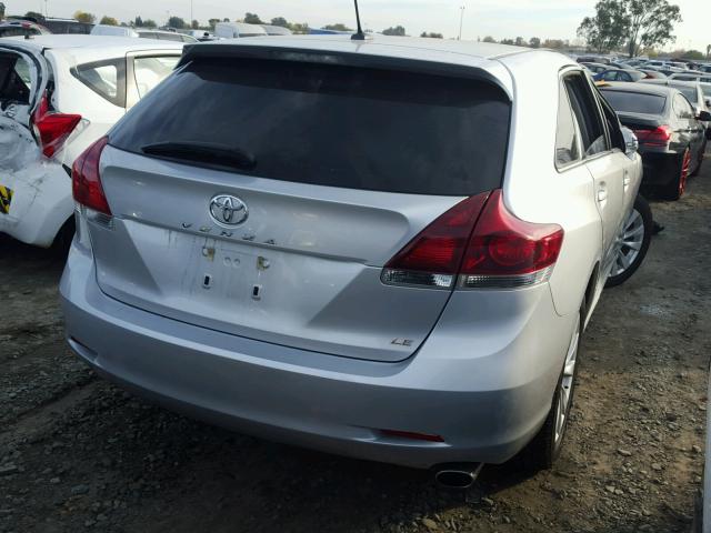 4T3ZA3BB0DU074234 - 2013 TOYOTA VENZA LE SILVER photo 4