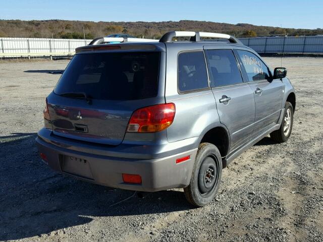 JA4LZ31F14U062667 - 2004 MITSUBISHI OUTLANDER BLUE photo 4