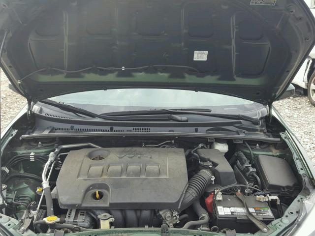 5YFBURHE1EP046399 - 2014 TOYOTA COROLLA L GREEN photo 7