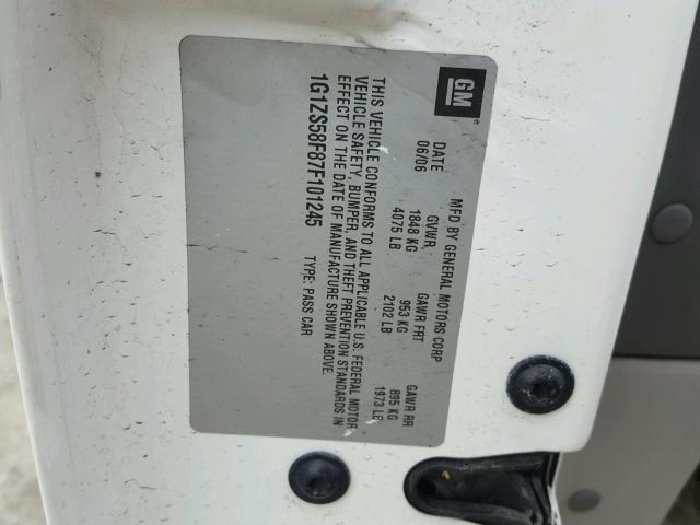 1G1ZS58F87F101245 - 2007 CHEVROLET MALIBU LS Ağ foto 10