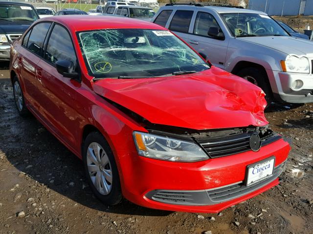 3VW1K7AJ1CM344689 - 2012 VOLKSWAGEN JETTA BASE RED photo 1