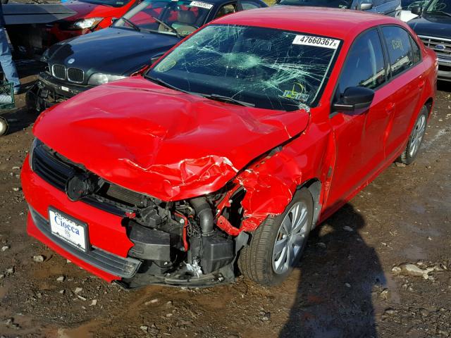 3VW1K7AJ1CM344689 - 2012 VOLKSWAGEN JETTA BASE RED photo 2