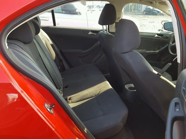 3VW1K7AJ1CM344689 - 2012 VOLKSWAGEN JETTA BASE RED photo 6