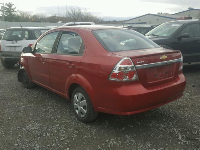KL1TD5DE3AB130968 - 2010 CHEVROLET AVEO LS RED photo 3