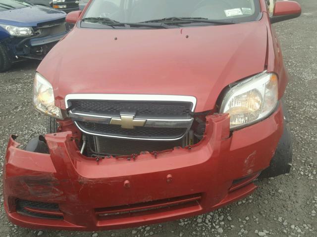 KL1TD5DE3AB130968 - 2010 CHEVROLET AVEO LS RED photo 7