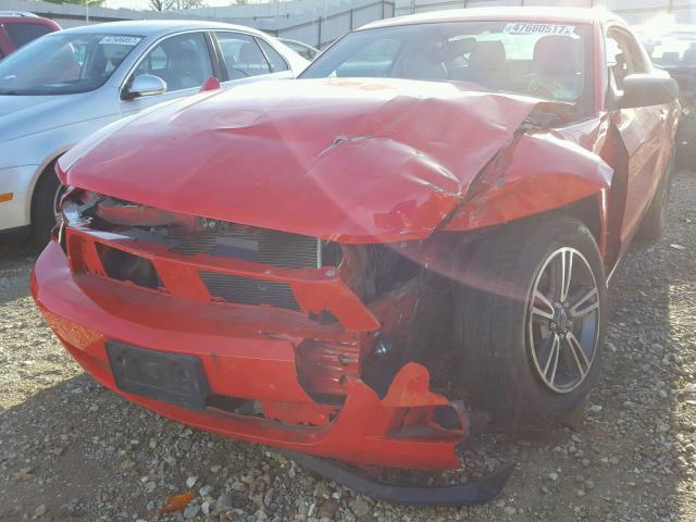 1ZVBP8AM6B5120621 - 2011 FORD MUSTANG RED photo 9