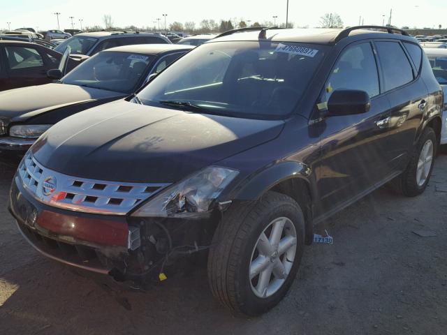 JN8AZ08WX3W233389 - 2003 NISSAN MURANO SL BLACK photo 2