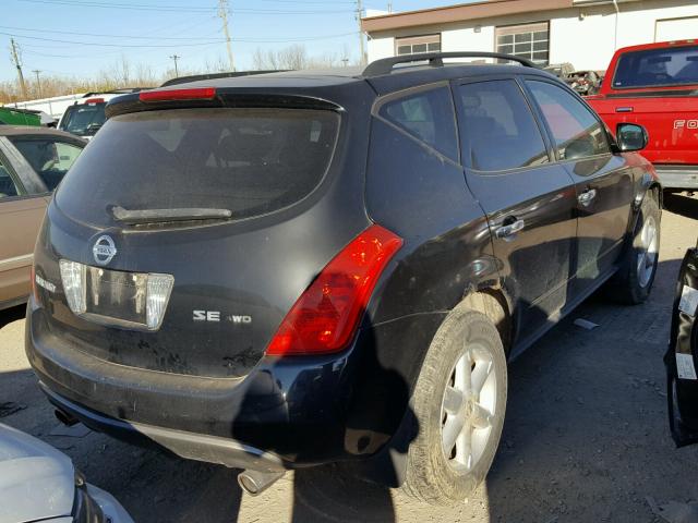 JN8AZ08WX3W233389 - 2003 NISSAN MURANO SL BLACK photo 4