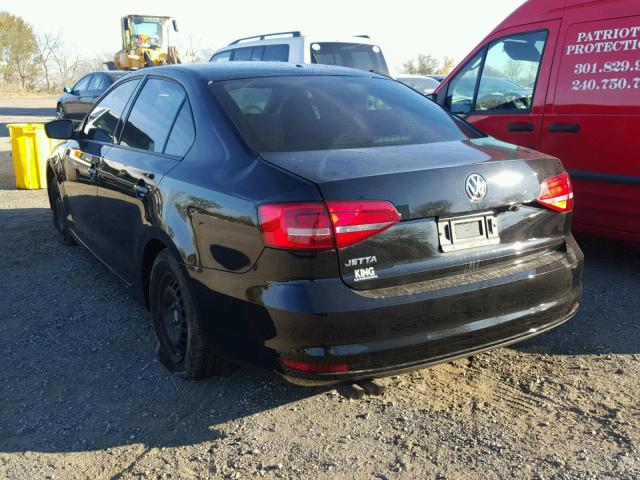 3VW2K7AJ8FM267764 - 2015 VOLKSWAGEN JETTA BASE 黑色 照片 3