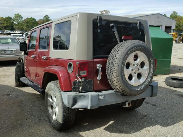 1J4GA59137L116154 - 2007 JEEP WRANGLER S MAROON photo 3