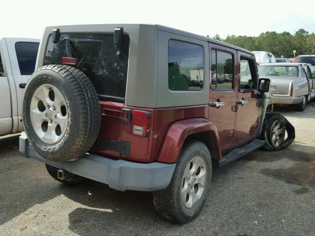 1J4GA59137L116154 - 2007 JEEP WRANGLER S MAROON photo 4