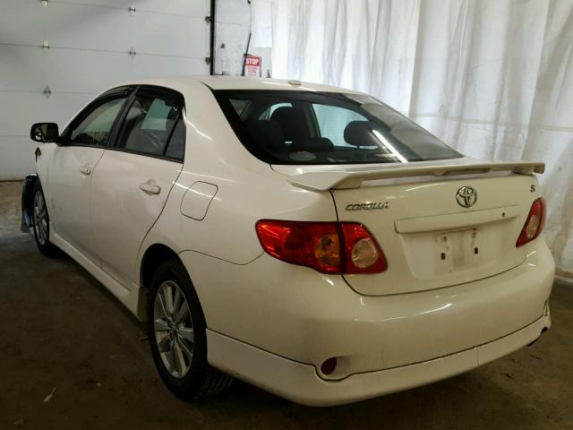 2T1BU4EE9AC247257 - 2010 TOYOTA COROLLA BA WHITE photo 3