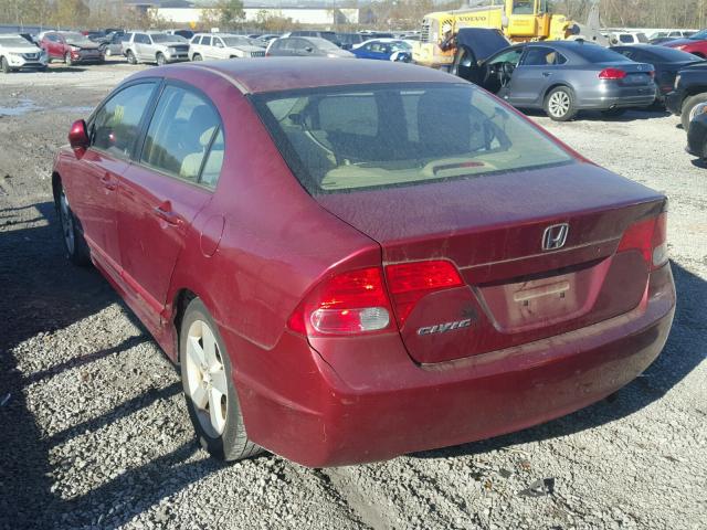 1HGFA16806L040372 - 2006 HONDA CIVIC EX RED photo 3