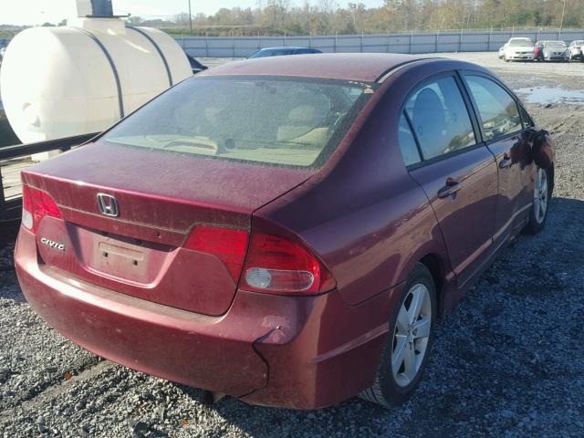 1HGFA16806L040372 - 2006 HONDA CIVIC EX RED photo 4