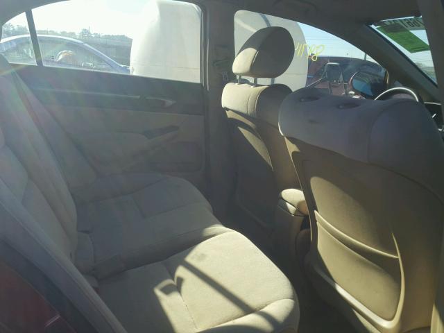 1HGFA16806L040372 - 2006 HONDA CIVIC EX RED photo 6