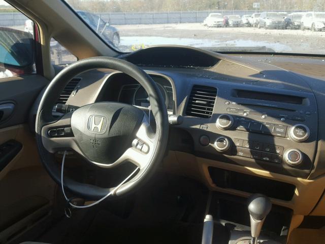 1HGFA16806L040372 - 2006 HONDA CIVIC EX RED photo 9