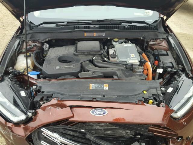 3FA6P0LU1GR312347 - 2016 FORD FUSION SE MAROON photo 7