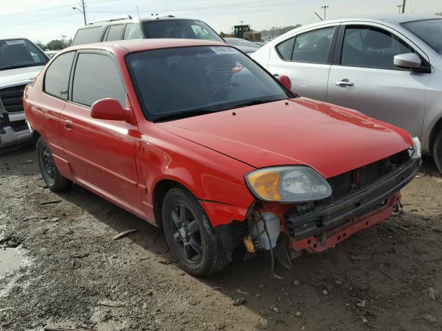 KMHCG35CX5U356125 - 2005 HYUNDAI ACCENT GS RED photo 1