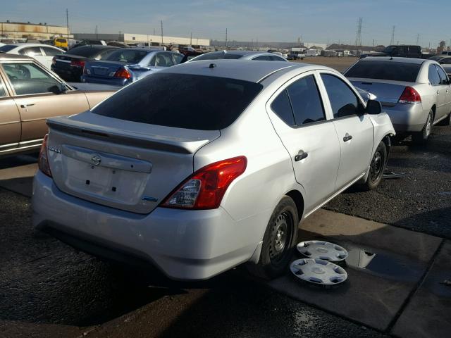 3N1CN7AP3FL848813 - 2015 NISSAN VERSA S SILVER photo 4