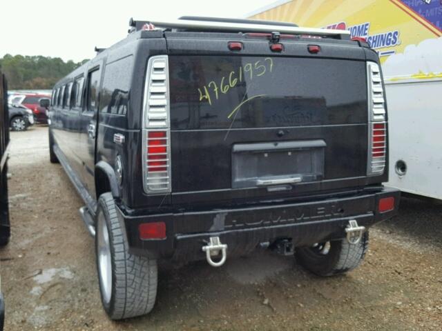 5GRGN23U05H127932 - 2005 HUMMER H2 BLACK photo 3