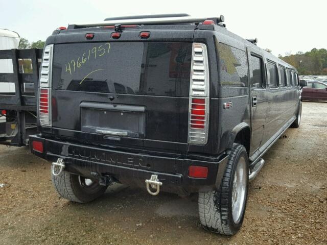 5GRGN23U05H127932 - 2005 HUMMER H2 BLACK photo 4