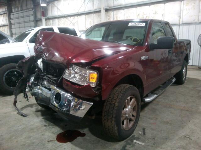 1FTPX14V26FB35413 - 2006 FORD F150 BURGUNDY photo 2