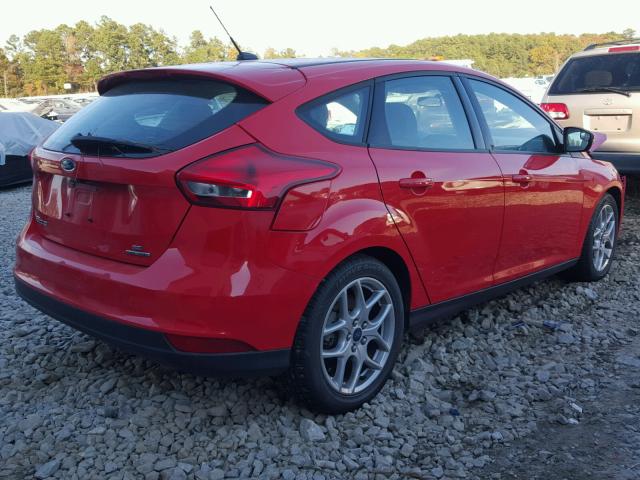 1FADP3K23FL318575 - 2015 FORD FOCUS SE RED photo 4